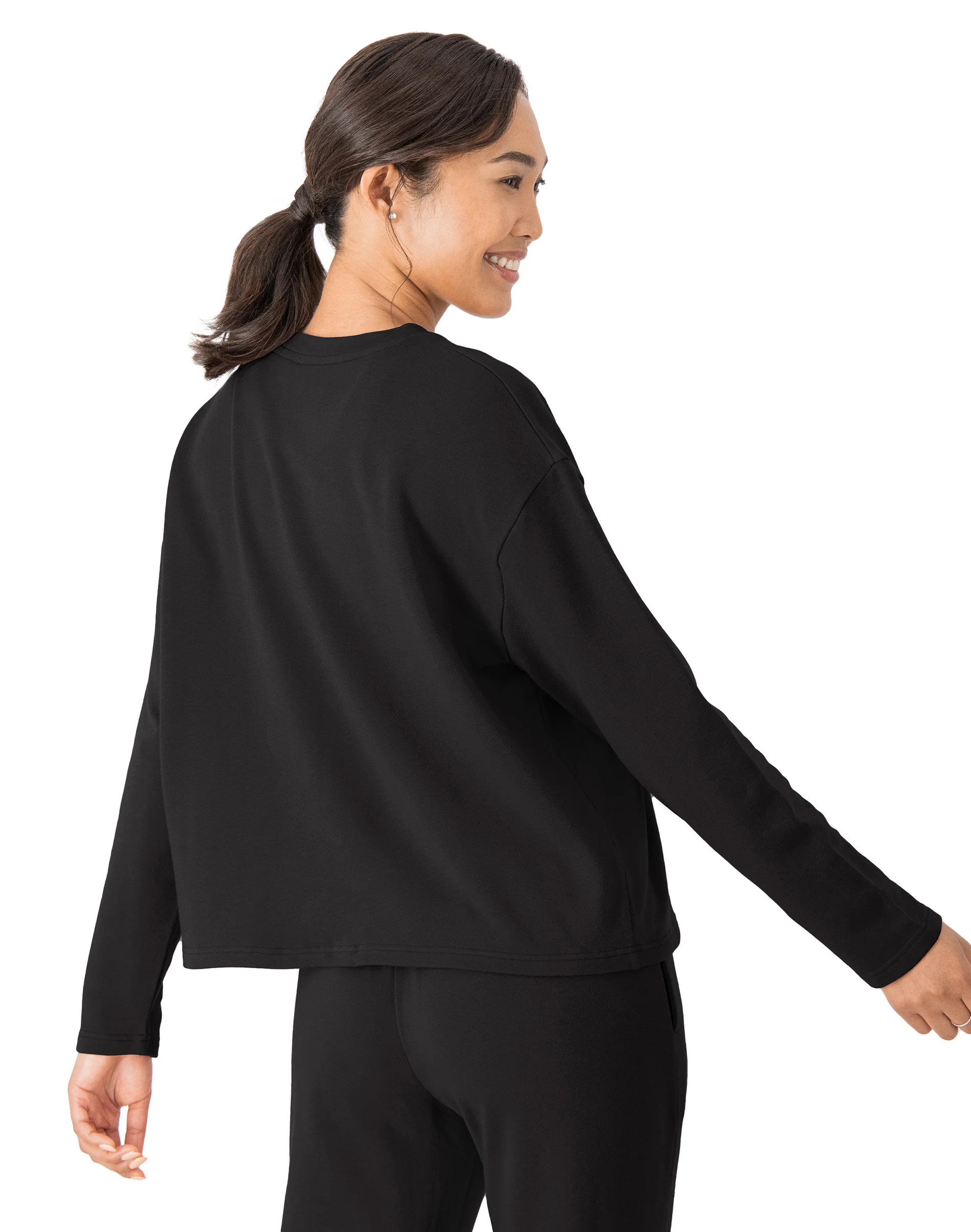 Hanes Originals Comfywear Women's French Terry Crewneck Pullover #HLW011