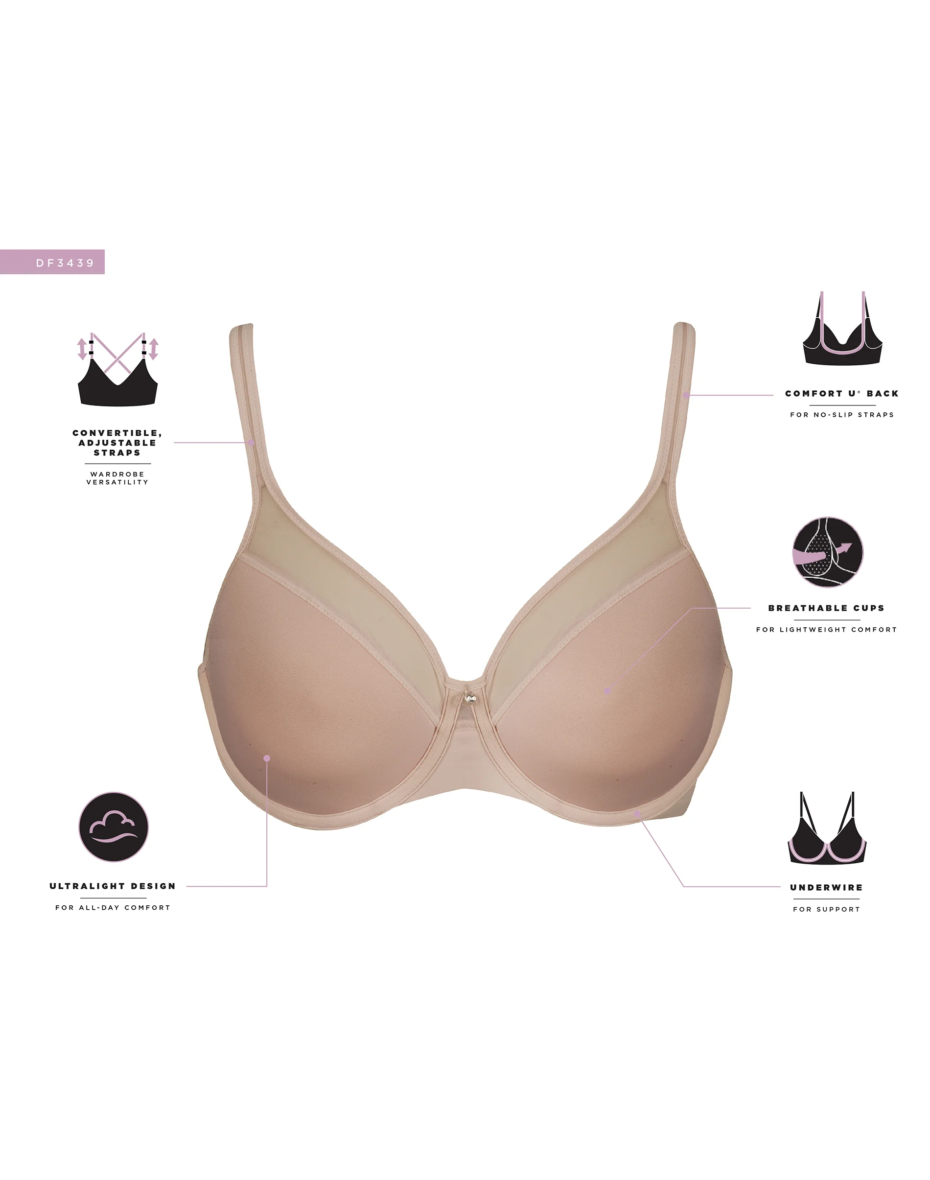 Bali One Smooth U Ultra Light Underwire Bra #DF3439 10 Bali One Smooth U Ultra Light Underwire Bra #DF3439