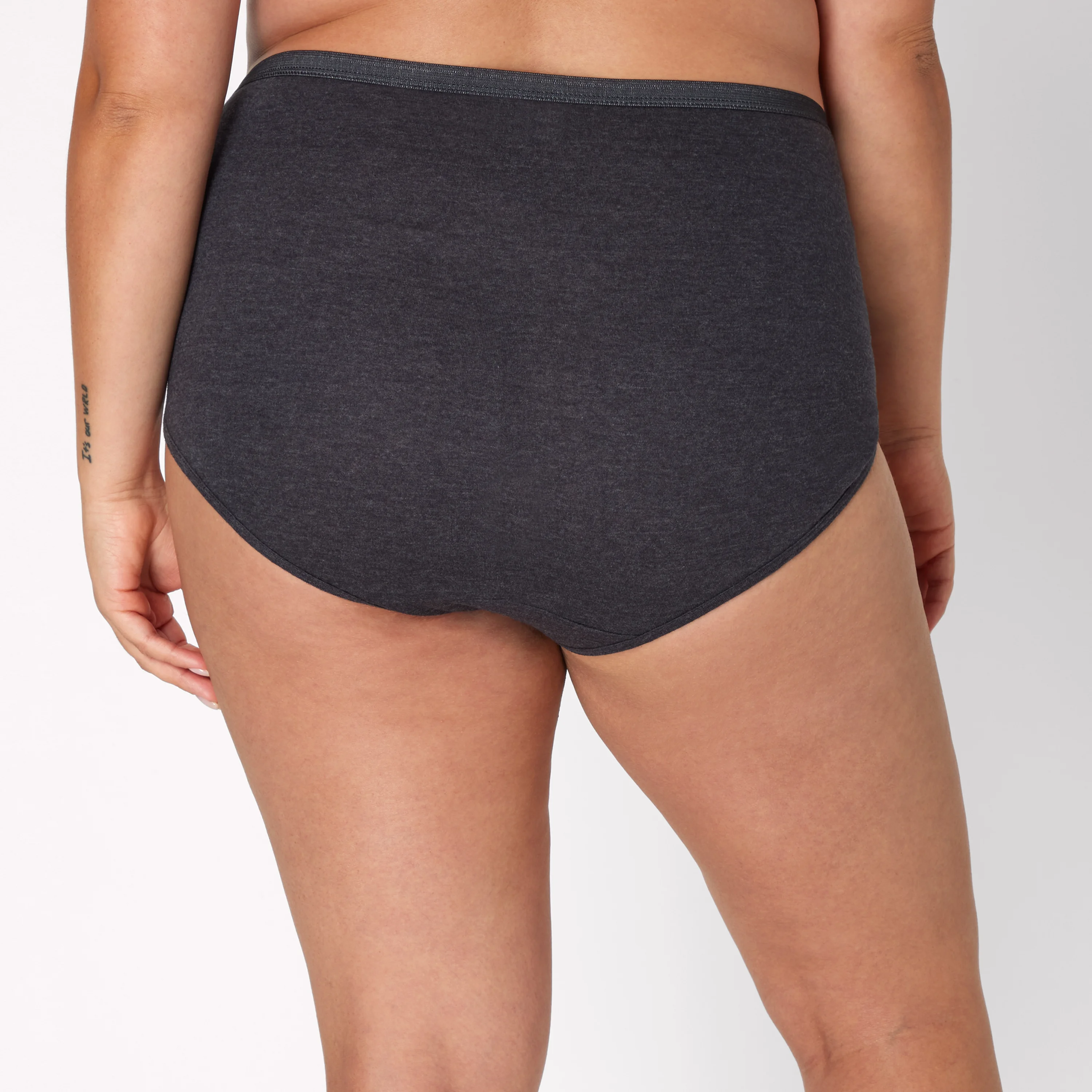 Hanes Just My Size Women's Cotton High Brief Underwear, 6-Pack (Plus Size) #16156C