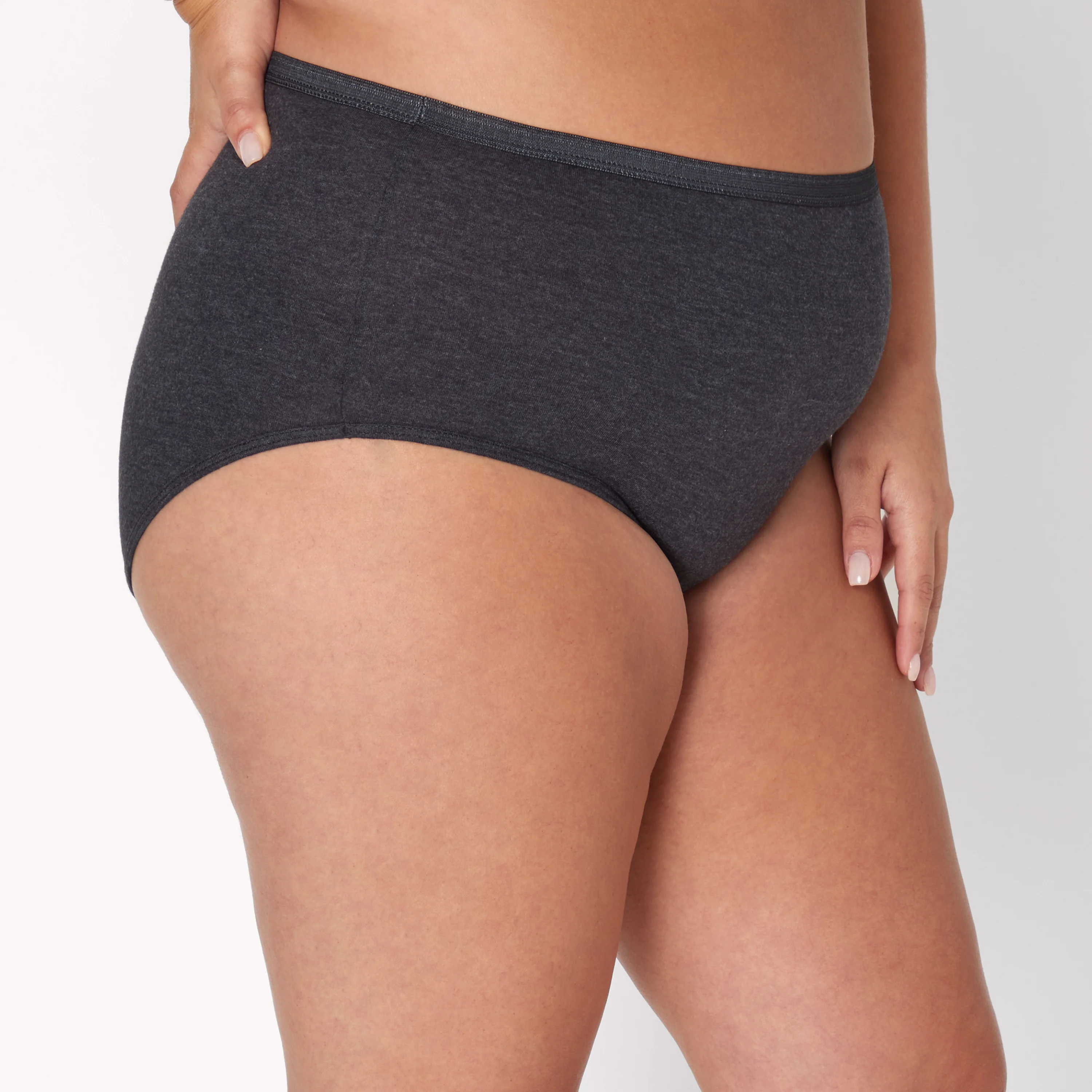 Hanes Just My Size Women's Cotton High Brief Underwear, 6-Pack (Plus Size) #16156C 6 Hanes Just My Size Women's Cotton High Brief Underwear, 6-Pack (Plus Size) #16156C