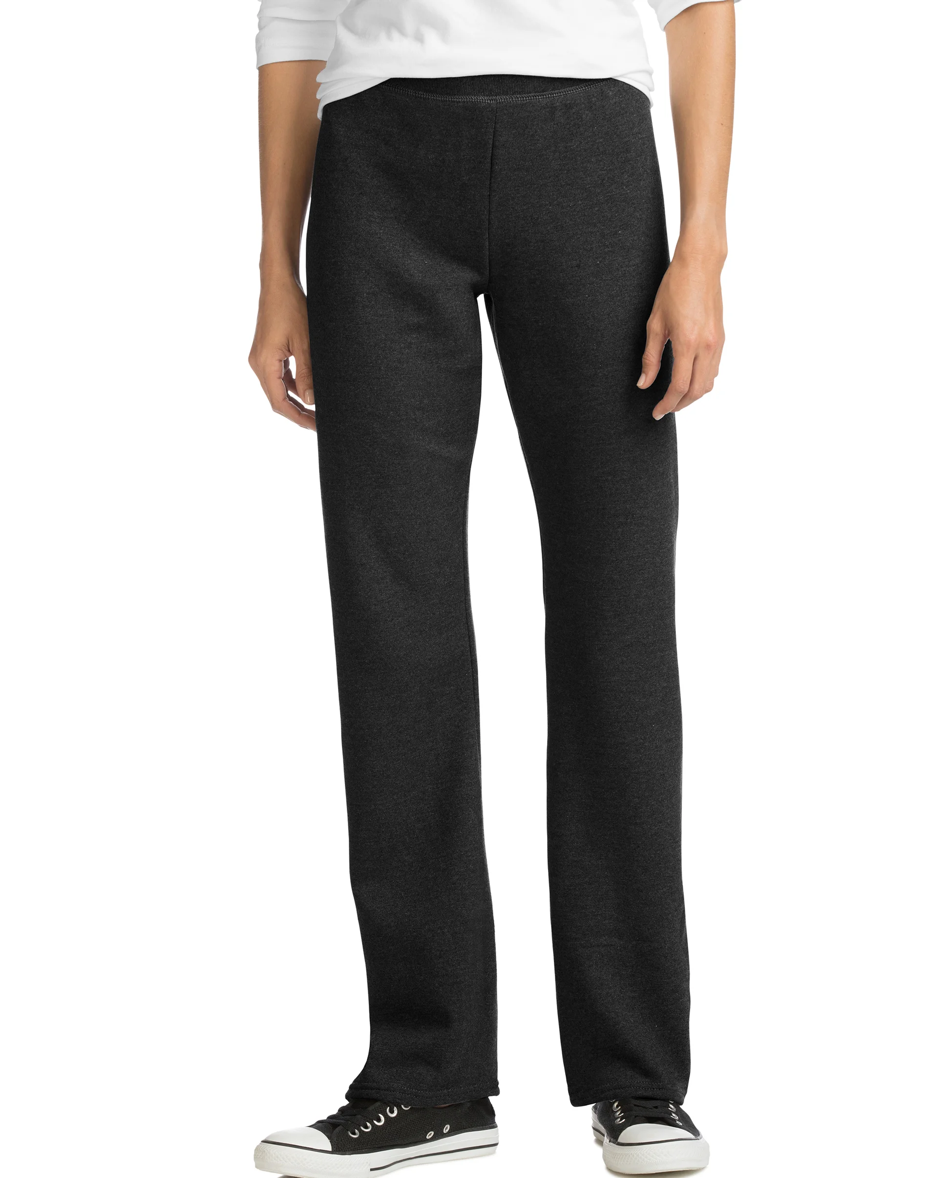 Hanes EcoSmart Women's Fleece Sweatpants with Open Bottom Legs, 28.5" (Petite Size) #O4634