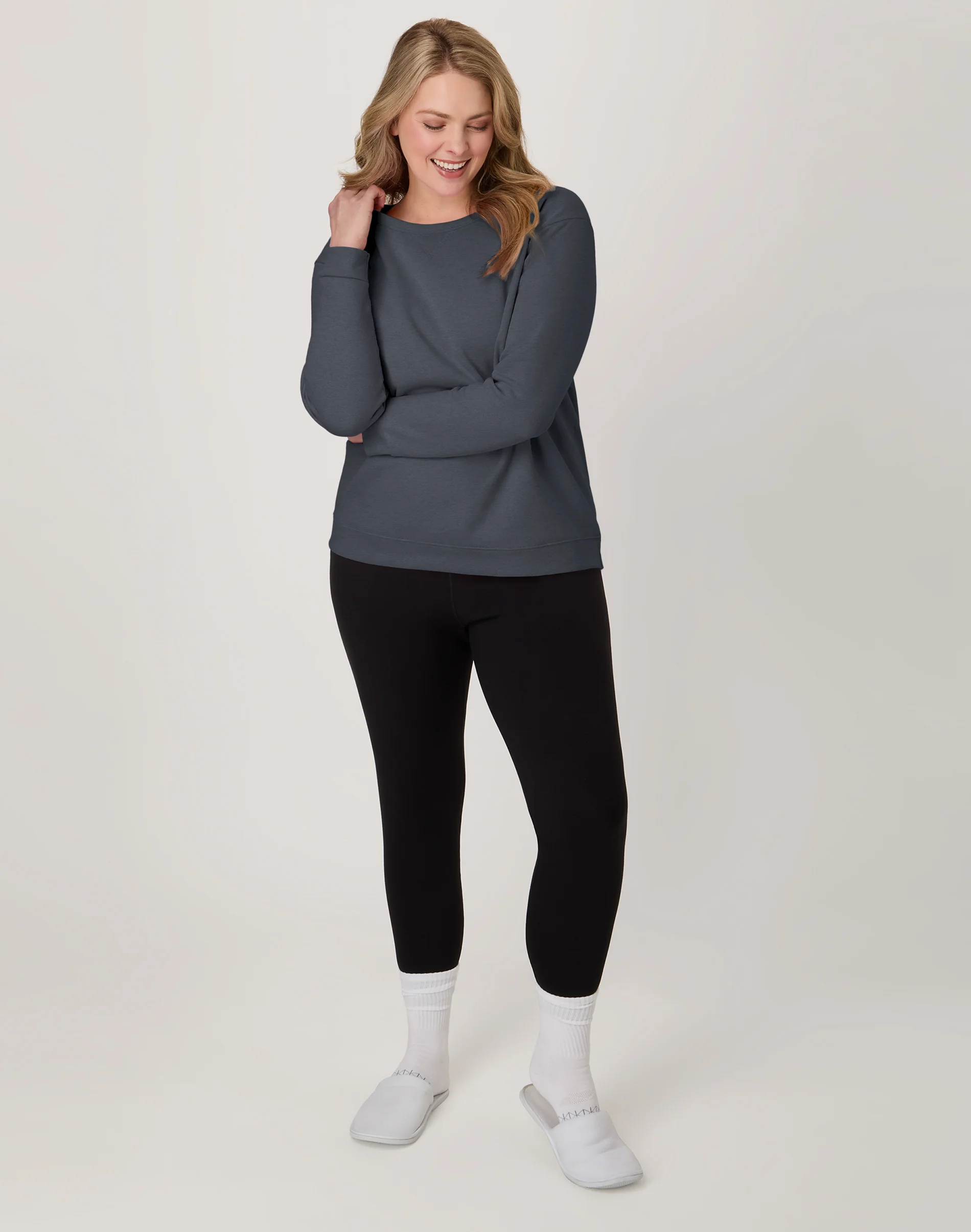 Hanes EcoSmart Women's Fleece Sweatshirt, V-Notch #O4633