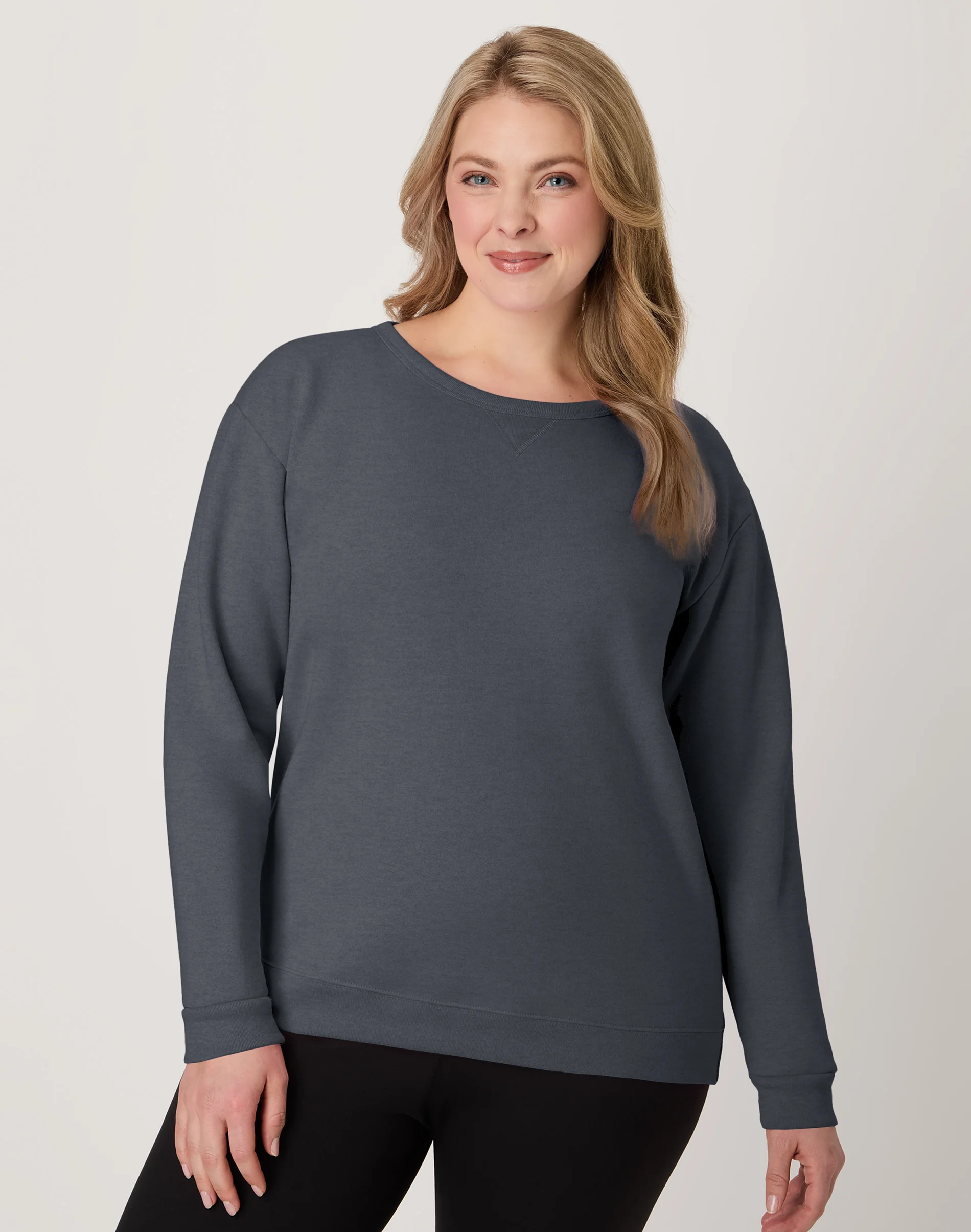 Hanes EcoSmart Women's Fleece Sweatshirt, V-Notch #O4633