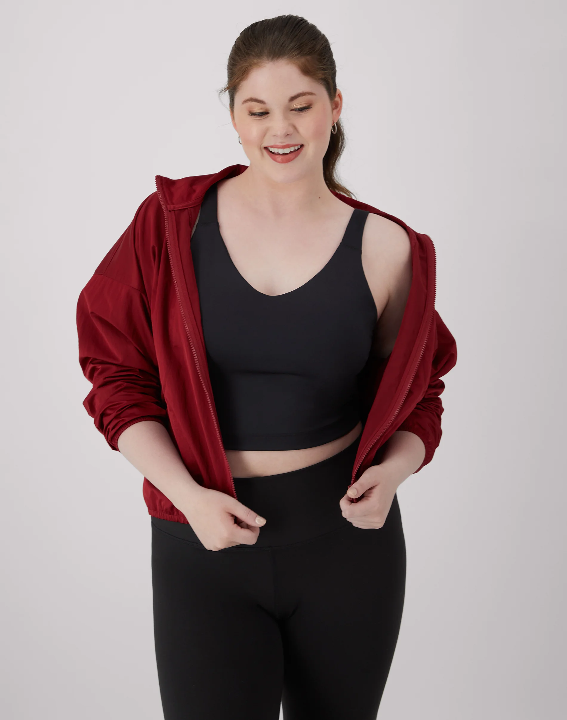 Hanes Moves Women's V-Neck Crop Bralette, Light Support #MHM004