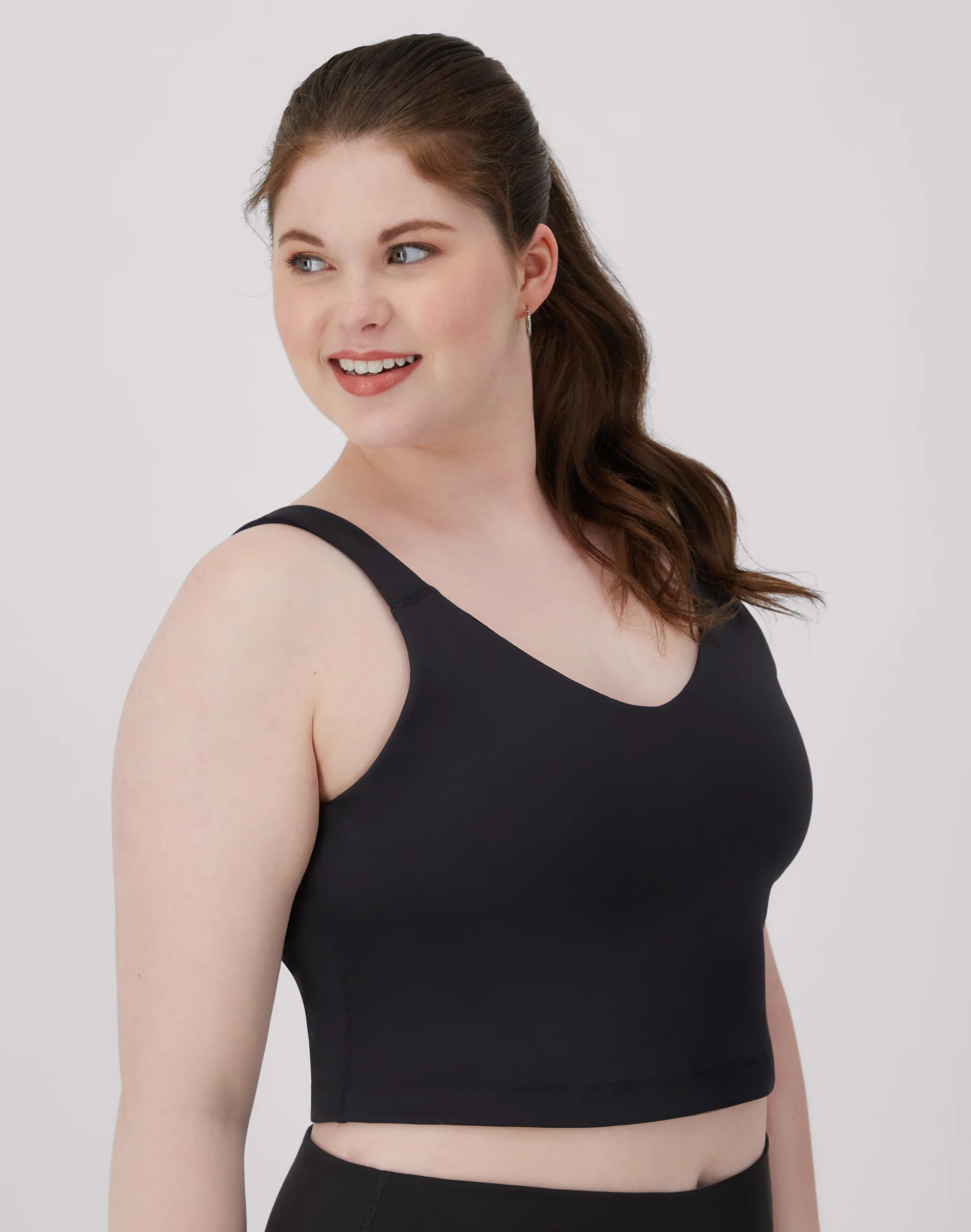 Hanes Moves Women's V-Neck Crop Bralette, Light Support #MHM004