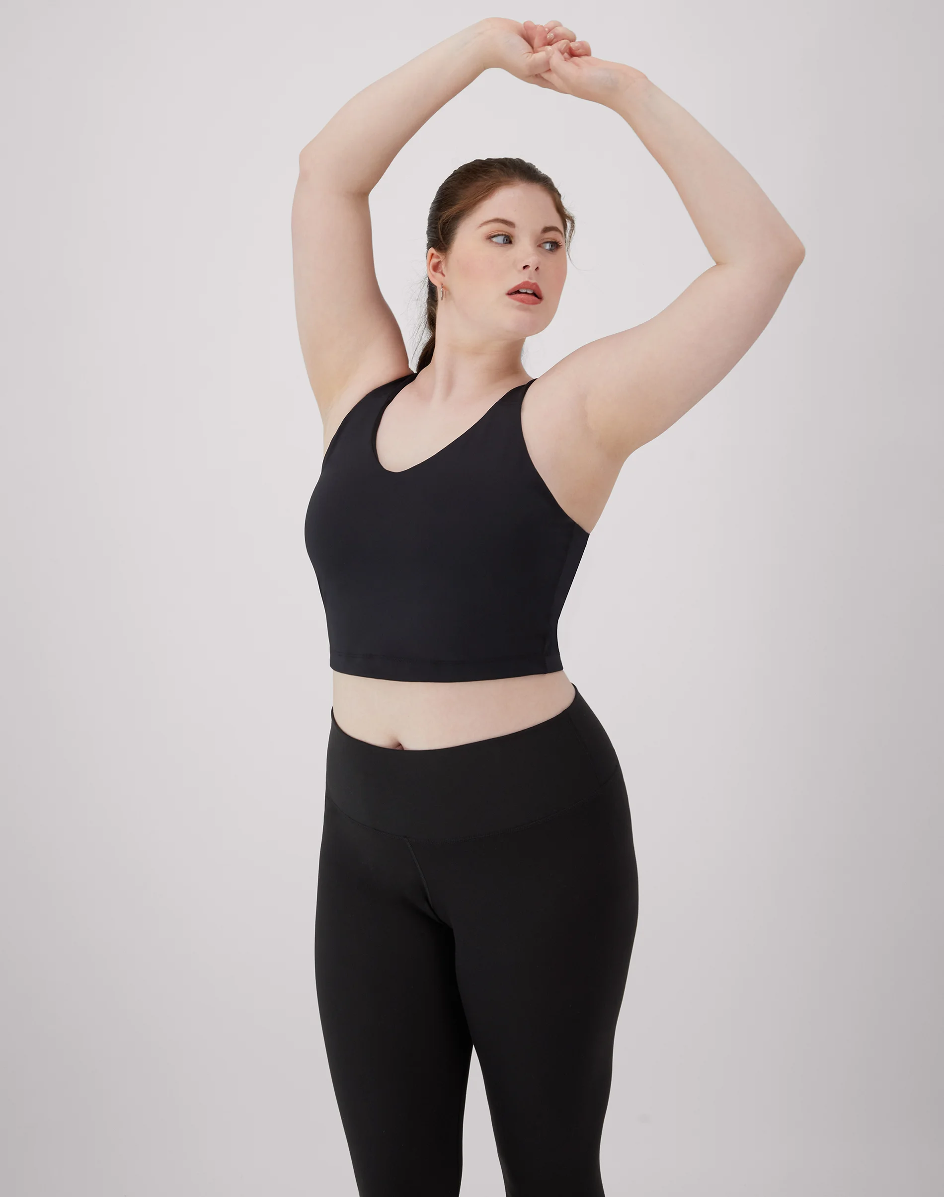 Hanes Moves Women's V-Neck Crop Bralette, Light Support #MHM004