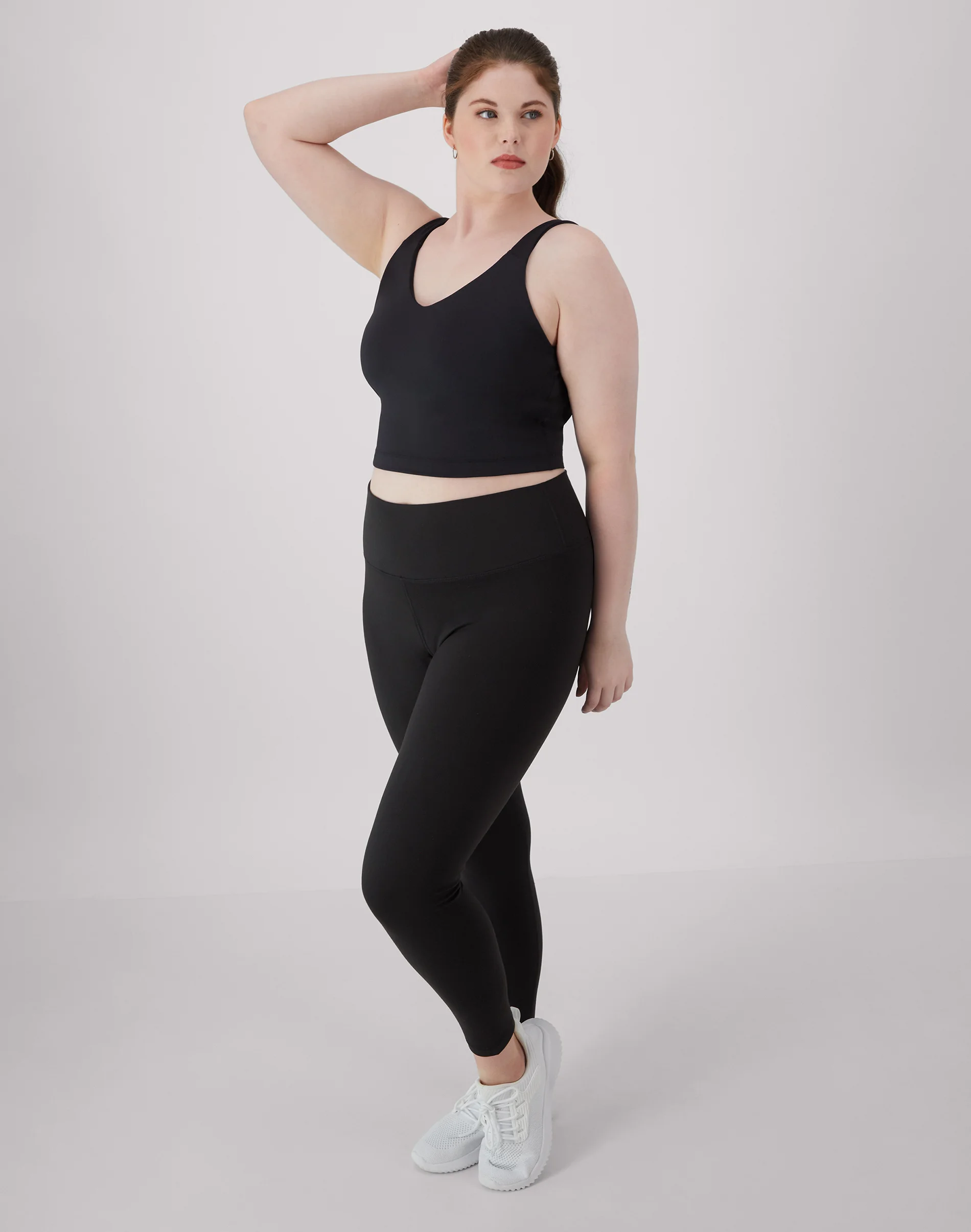 Hanes Moves Women's V-Neck Crop Bralette, Light Support #MHM004