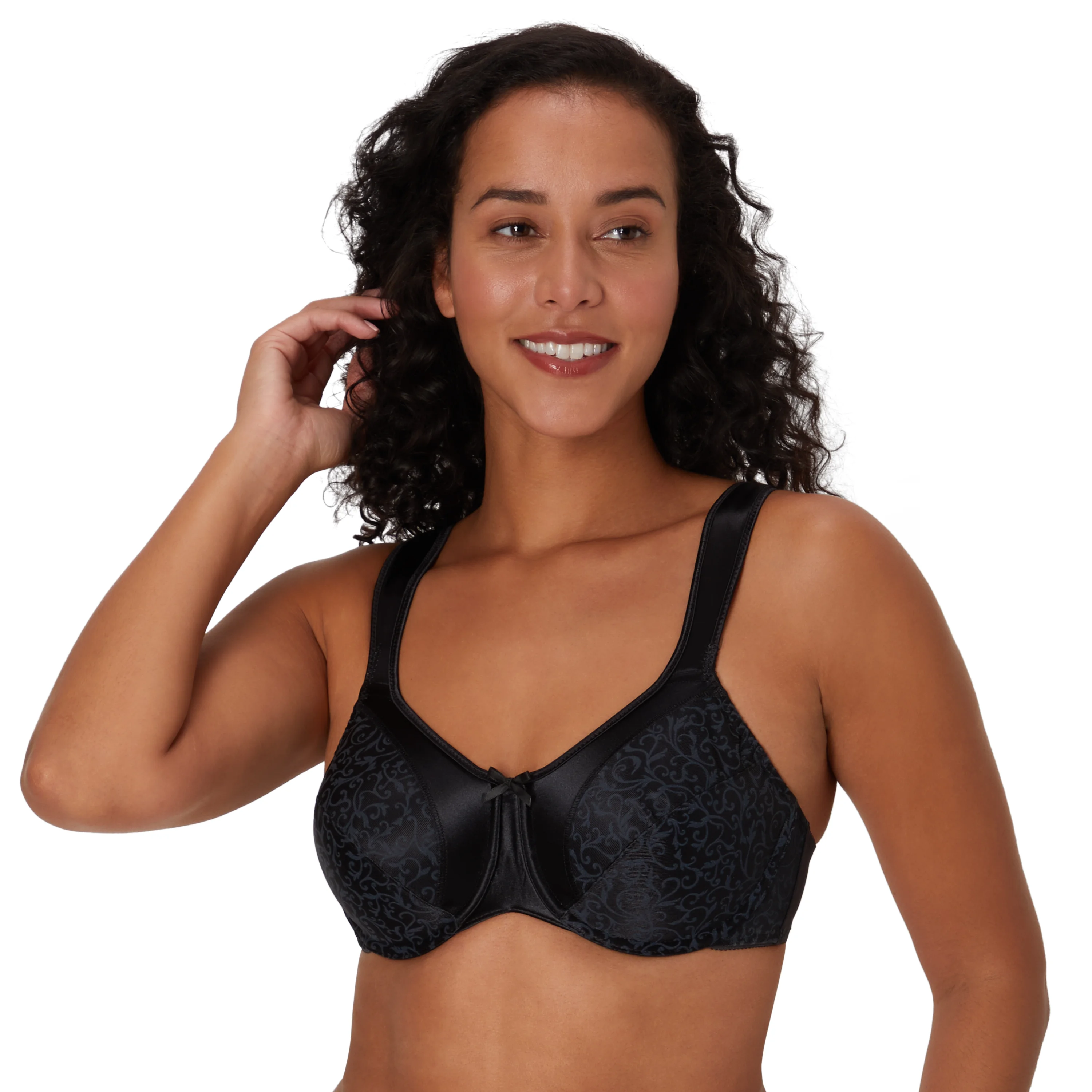 Bali Satin Tracings Underwire Minimizer Bra #DF3562