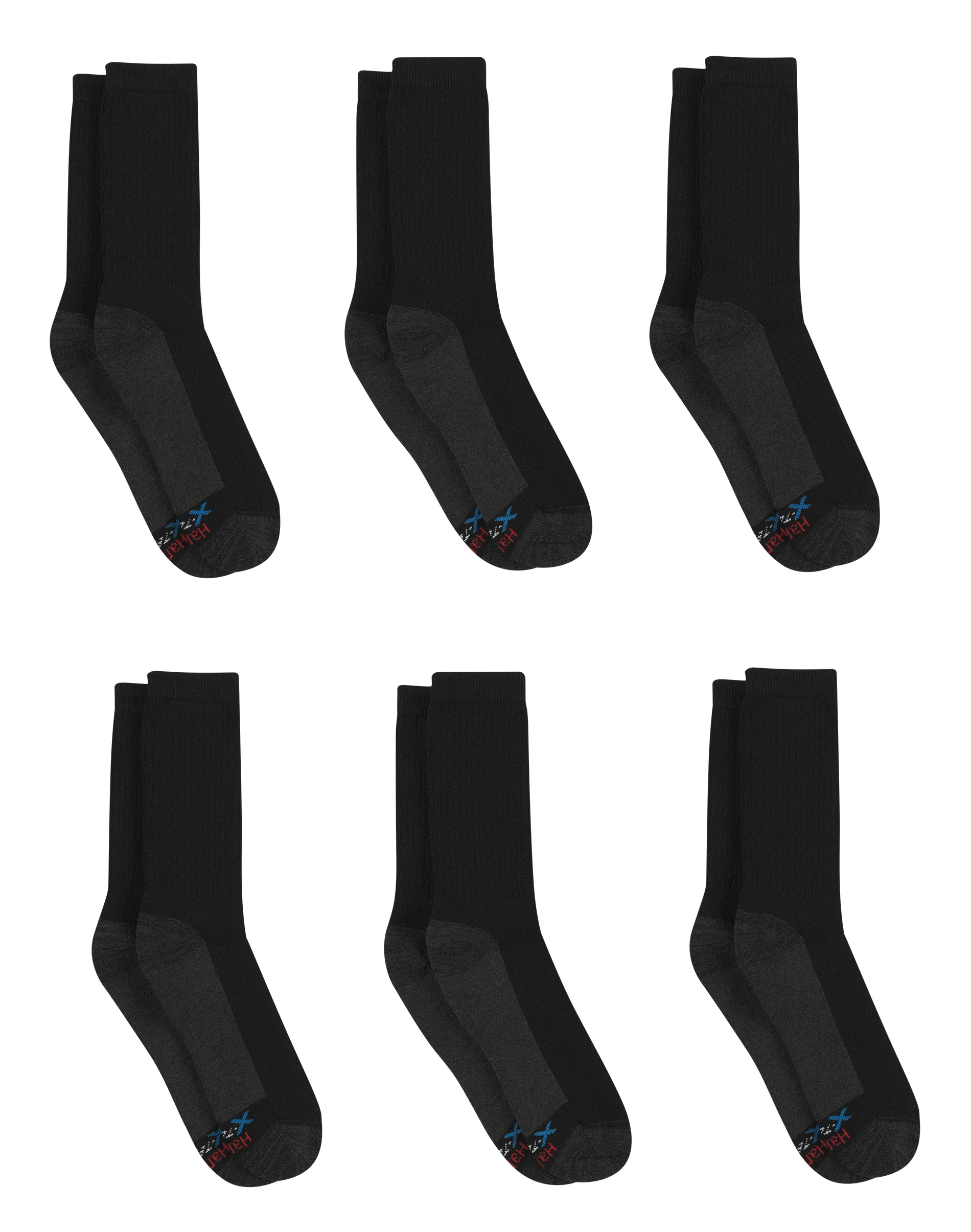 Hanes Ultimate Men's Ultra Cushion Crew Socks, 6-Pairs #ULC186 4 Hanes Ultimate Men's Ultra Cushion Crew Socks, 6-Pairs #ULC186