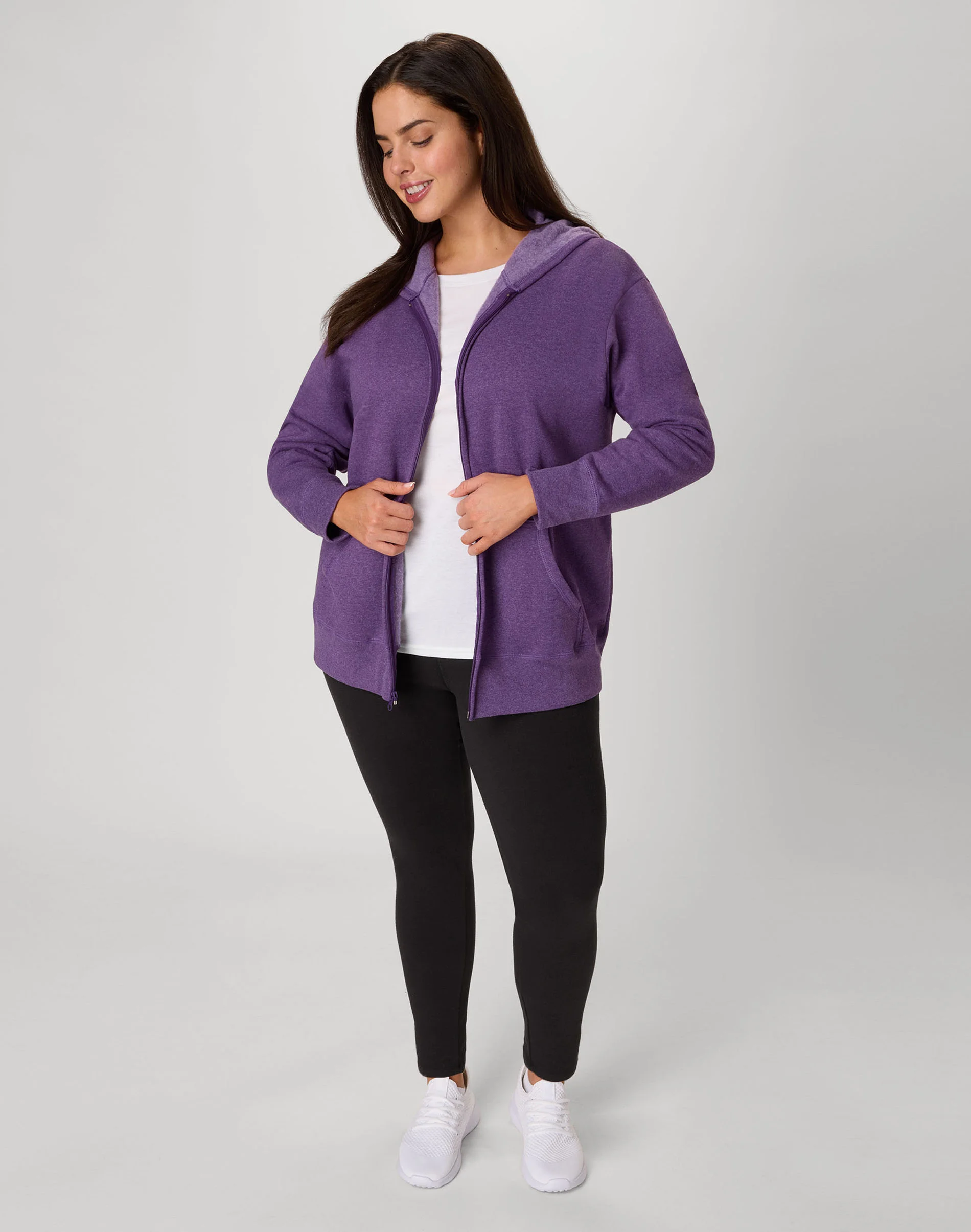 Hanes Just My Size EcoSmart Women's Full-Zip Fleece Hoodie (Plus Size) #OJ105 5 Hanes Just My Size EcoSmart Women's Full-Zip Fleece Hoodie (Plus Size) #OJ105