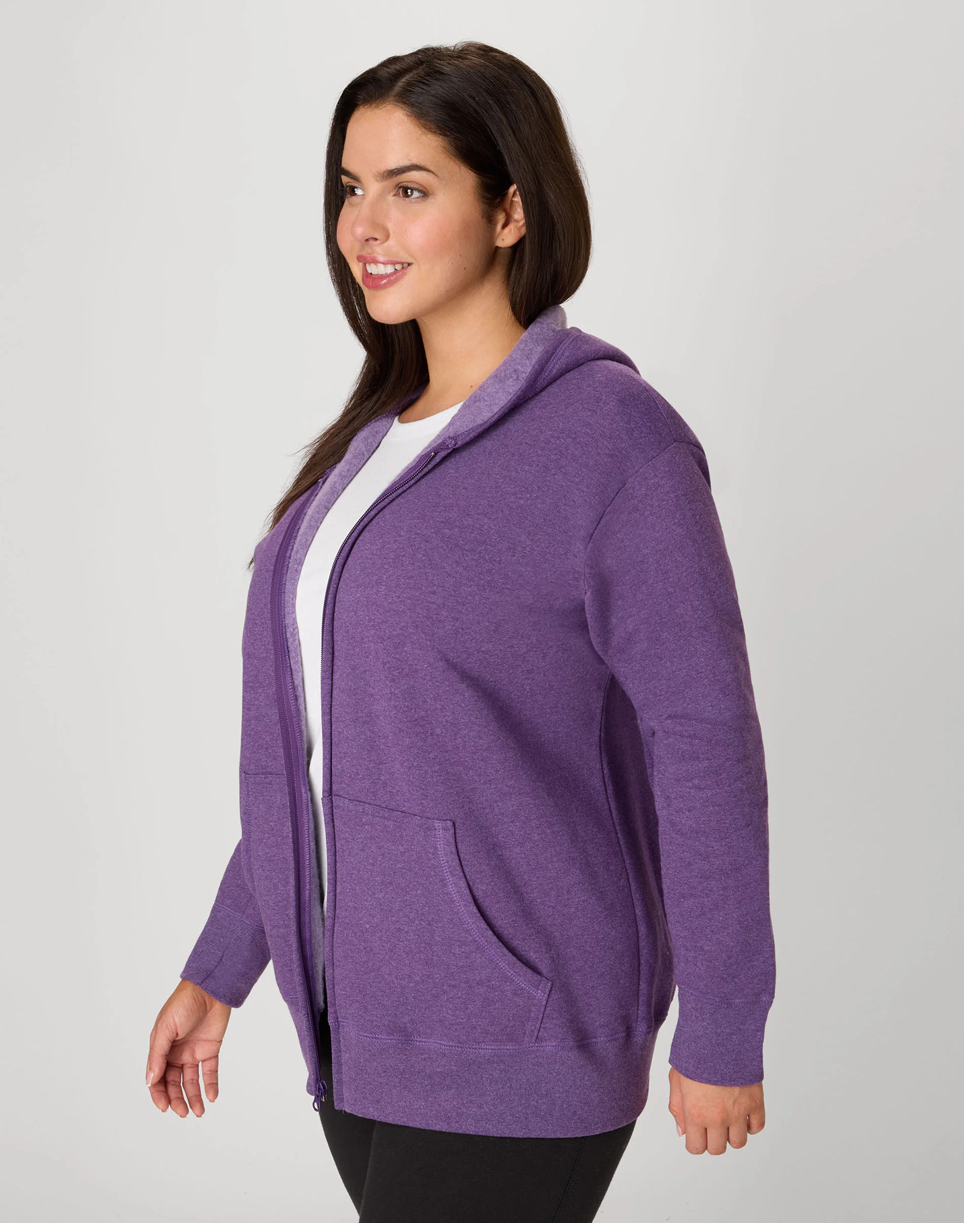 Hanes Just My Size EcoSmart Women's Full-Zip Fleece Hoodie (Plus Size) #OJ105 6 Hanes Just My Size EcoSmart Women's Full-Zip Fleece Hoodie (Plus Size) #OJ105
