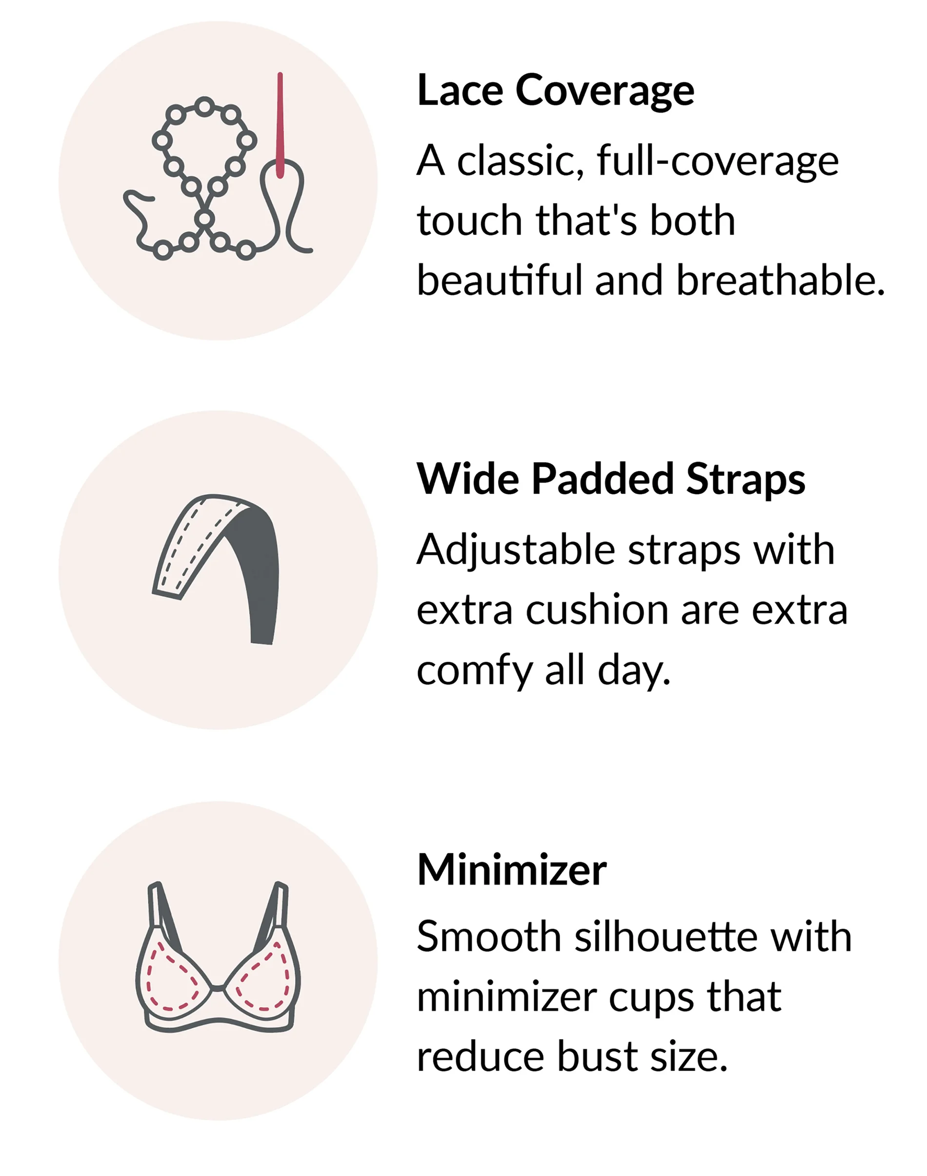 Glamorise Full Figure Plus Size MagicLift Wirefree Minimizer Support Bra #19719