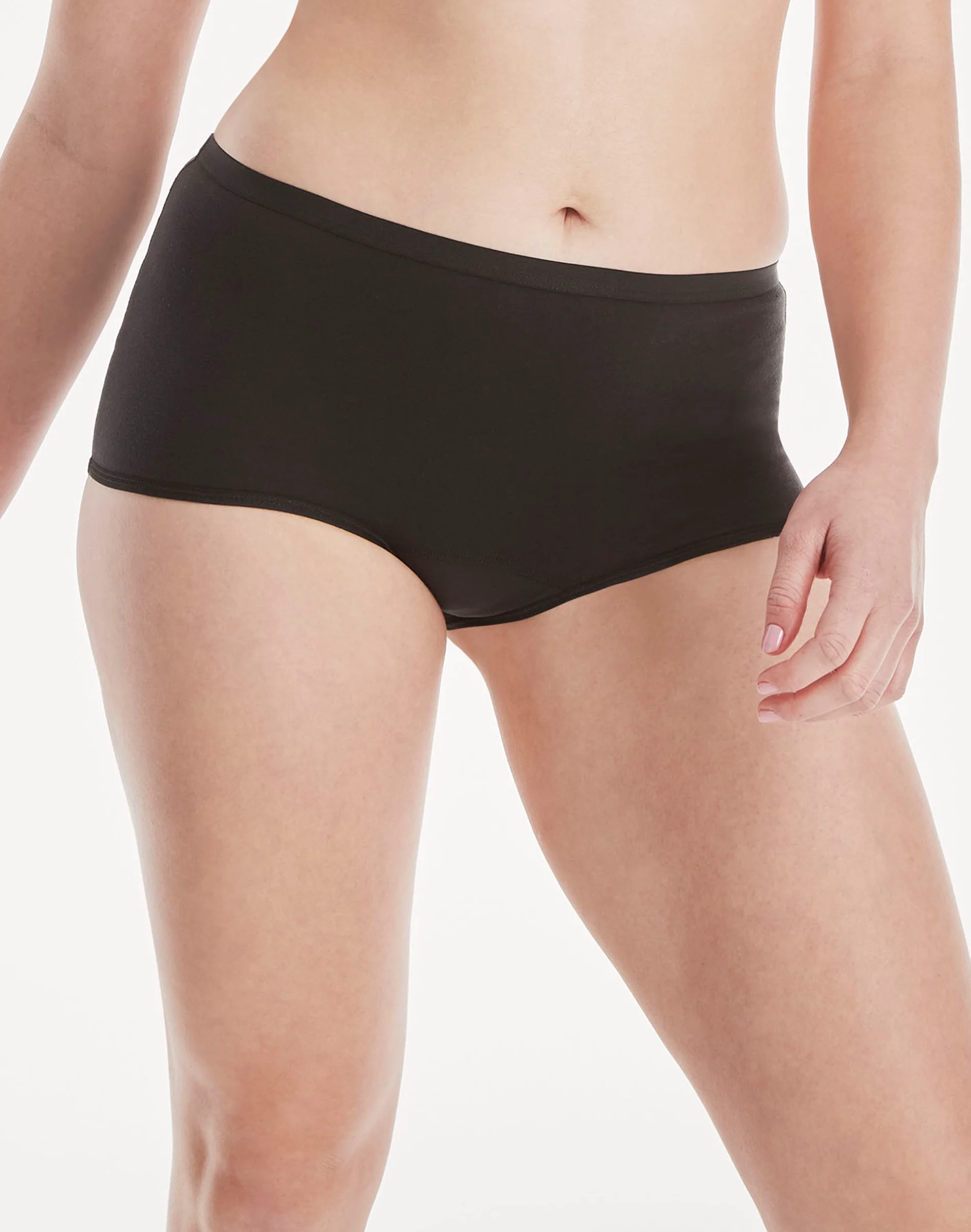 Hanes Comfort, Period. Women's Boyshort Period Underwear, Moderate Leaks, Neutrals, 3-Pack #FD49AS