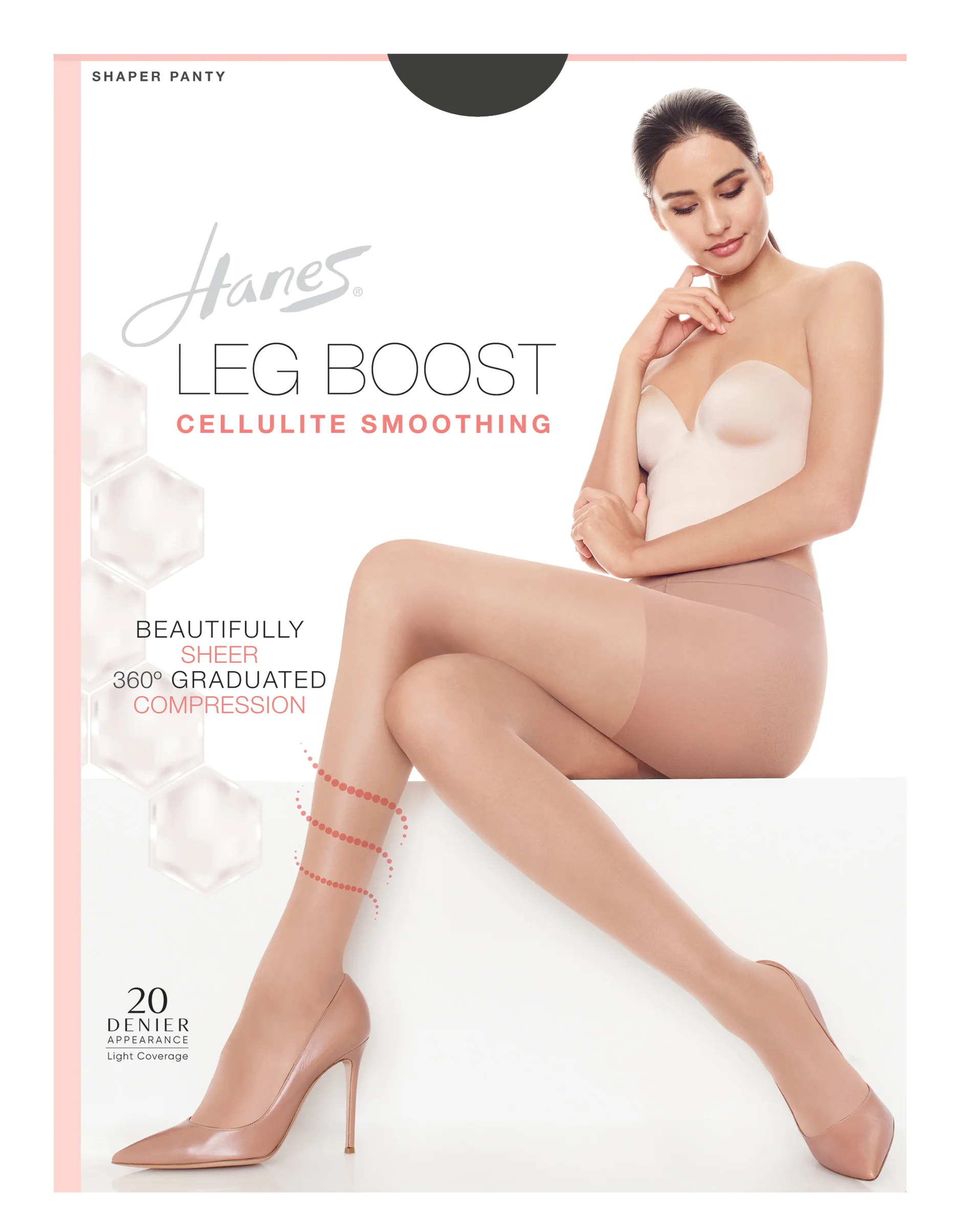 Hanes Leg Boost Cellulite Smoothing Pantyhose #BB0001
