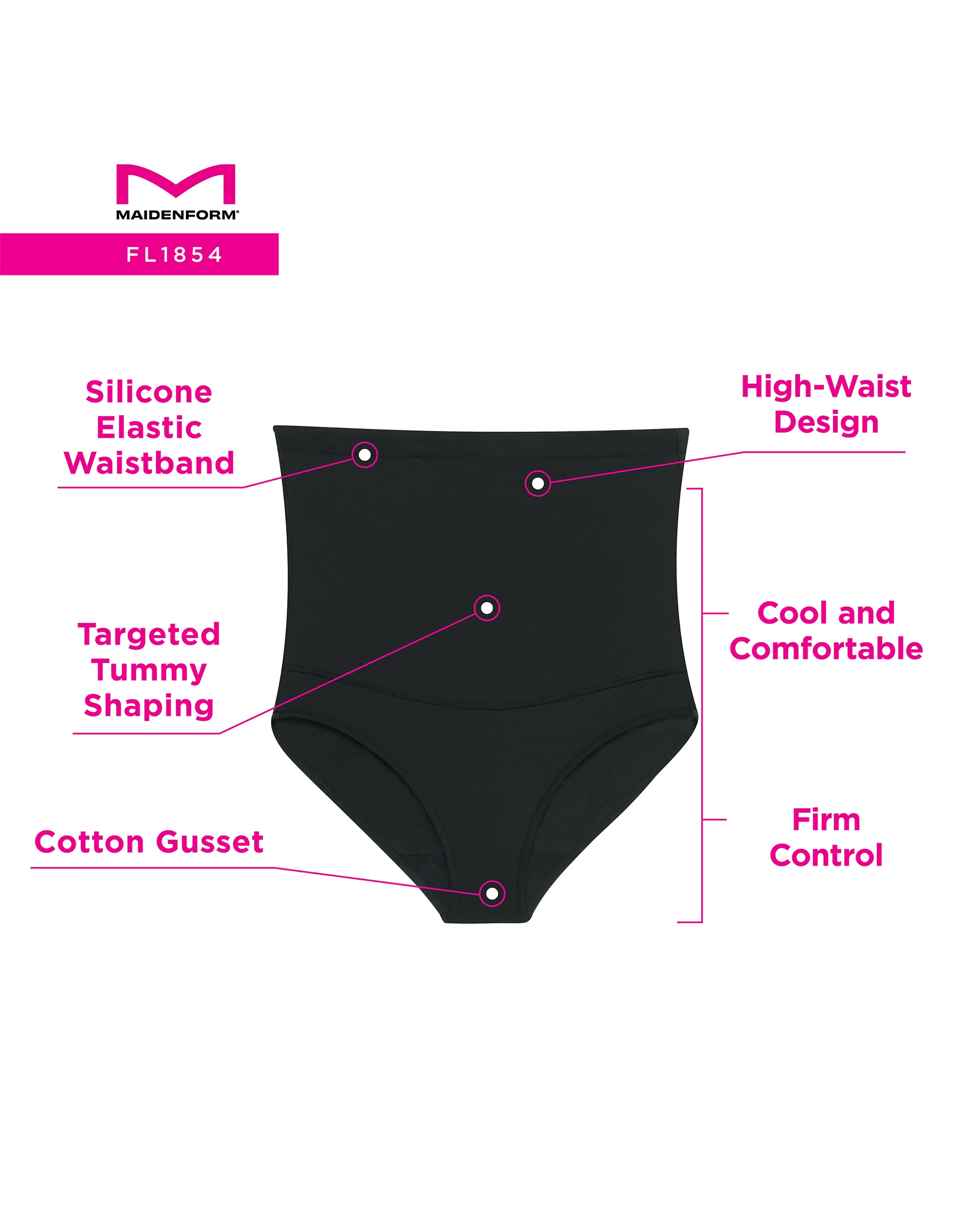 Tummy Control Shapewear Underwear Brief, Firm Control, High Waist #FL1854