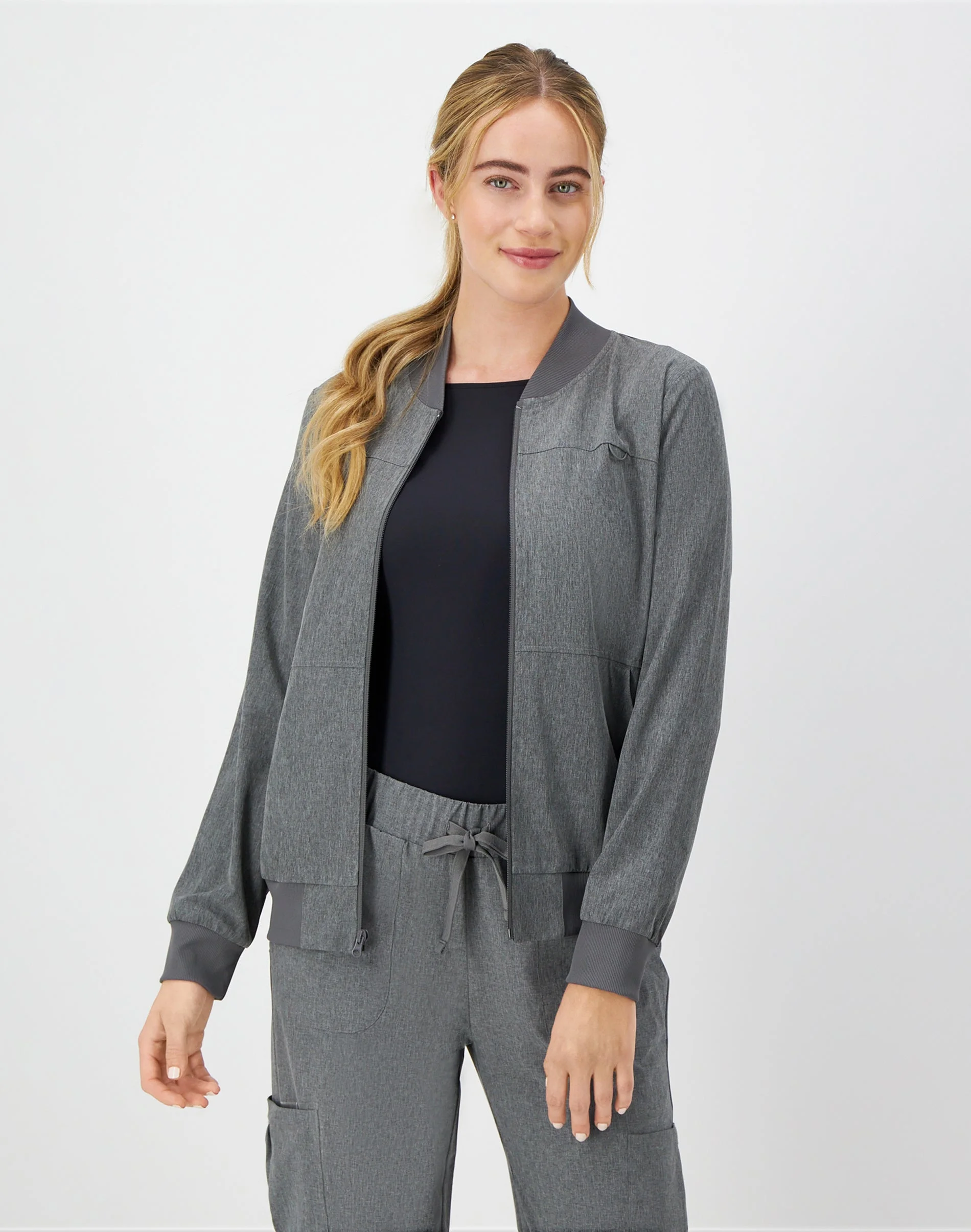 Hanes Comfort Fit Scrubs Women's Scrub Bomber Jacket #HSB104