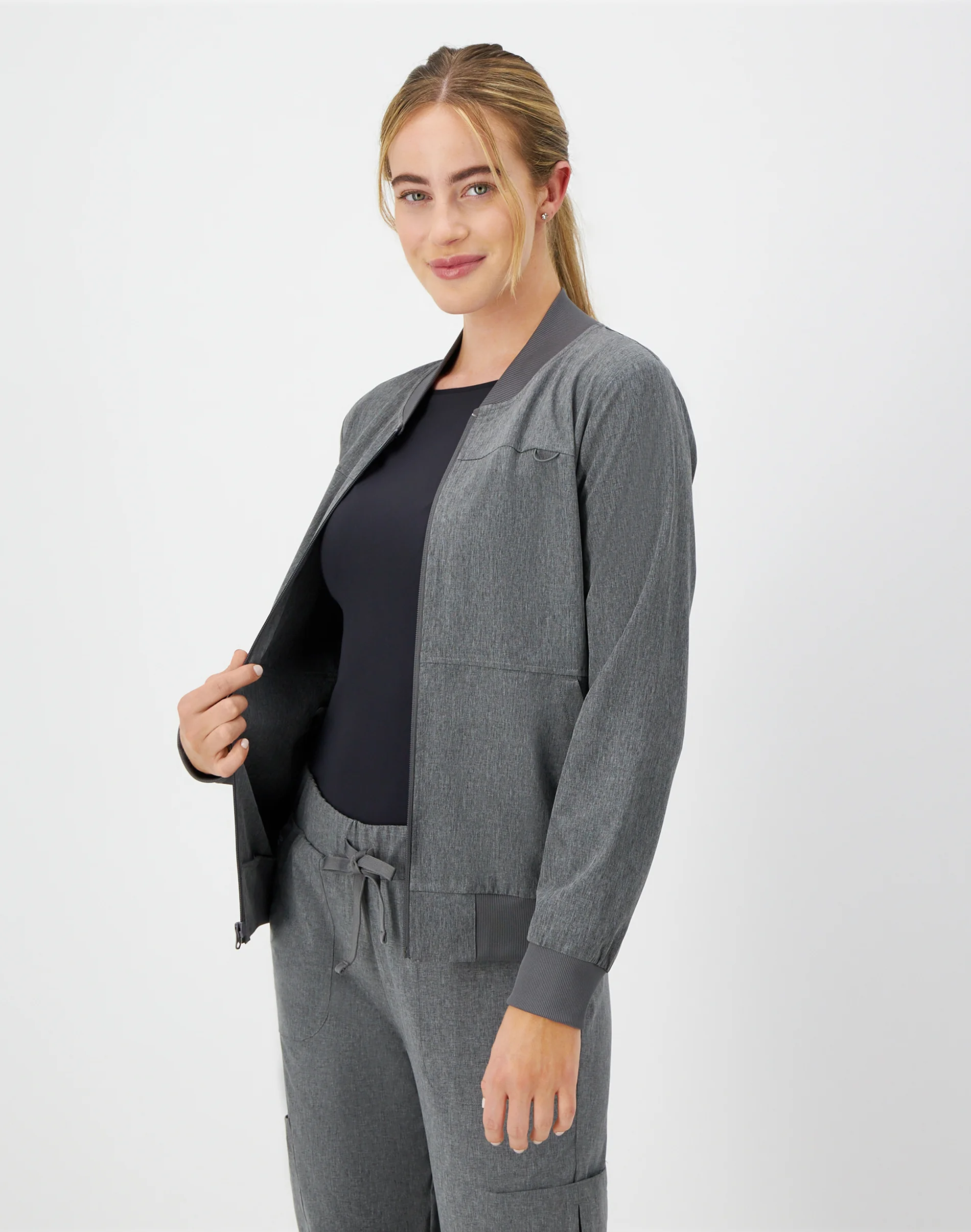 Hanes Comfort Fit Scrubs Women's Scrub Bomber Jacket #HSB104