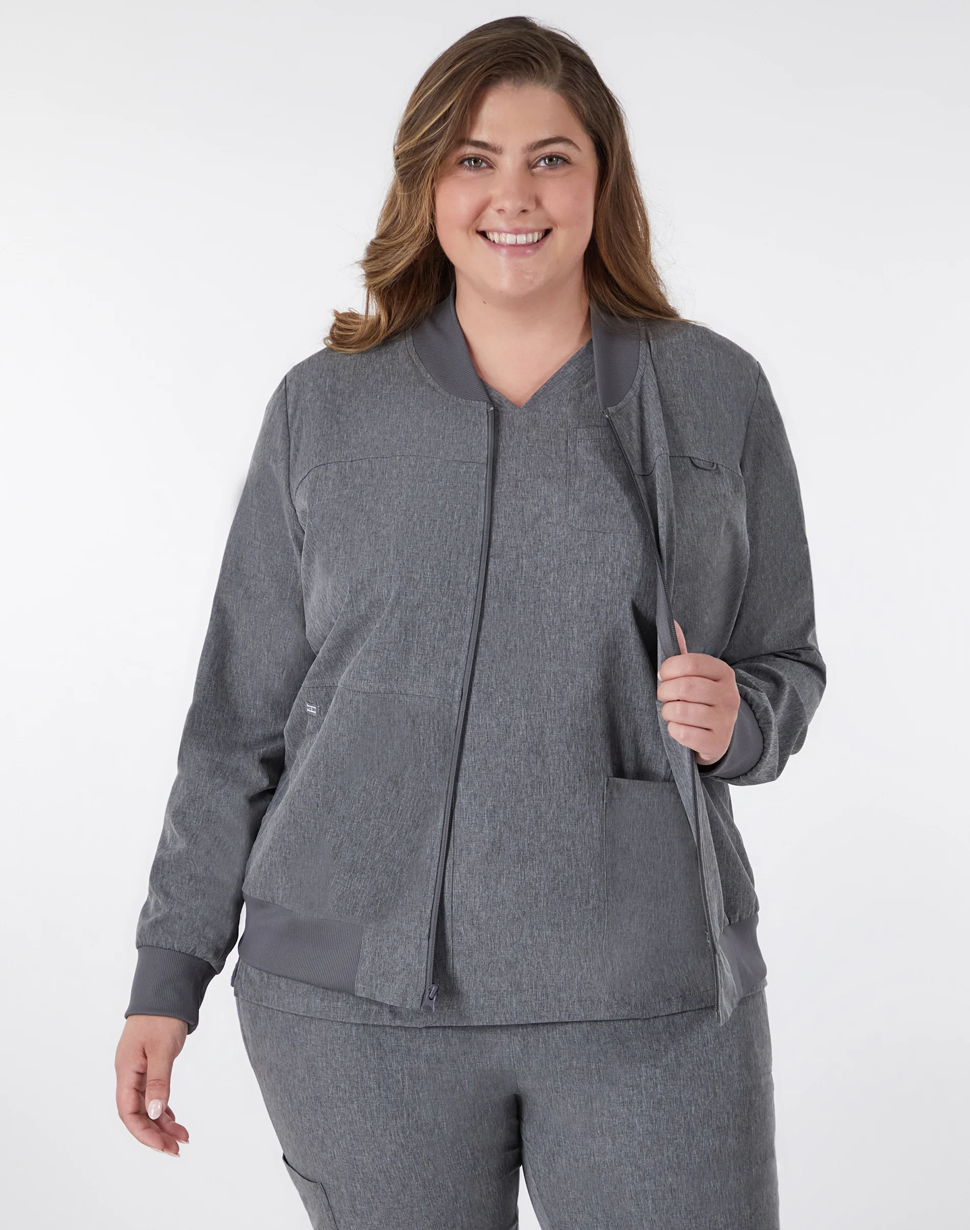 Hanes Comfort Fit Scrubs Women's Scrub Bomber Jacket #HSB104