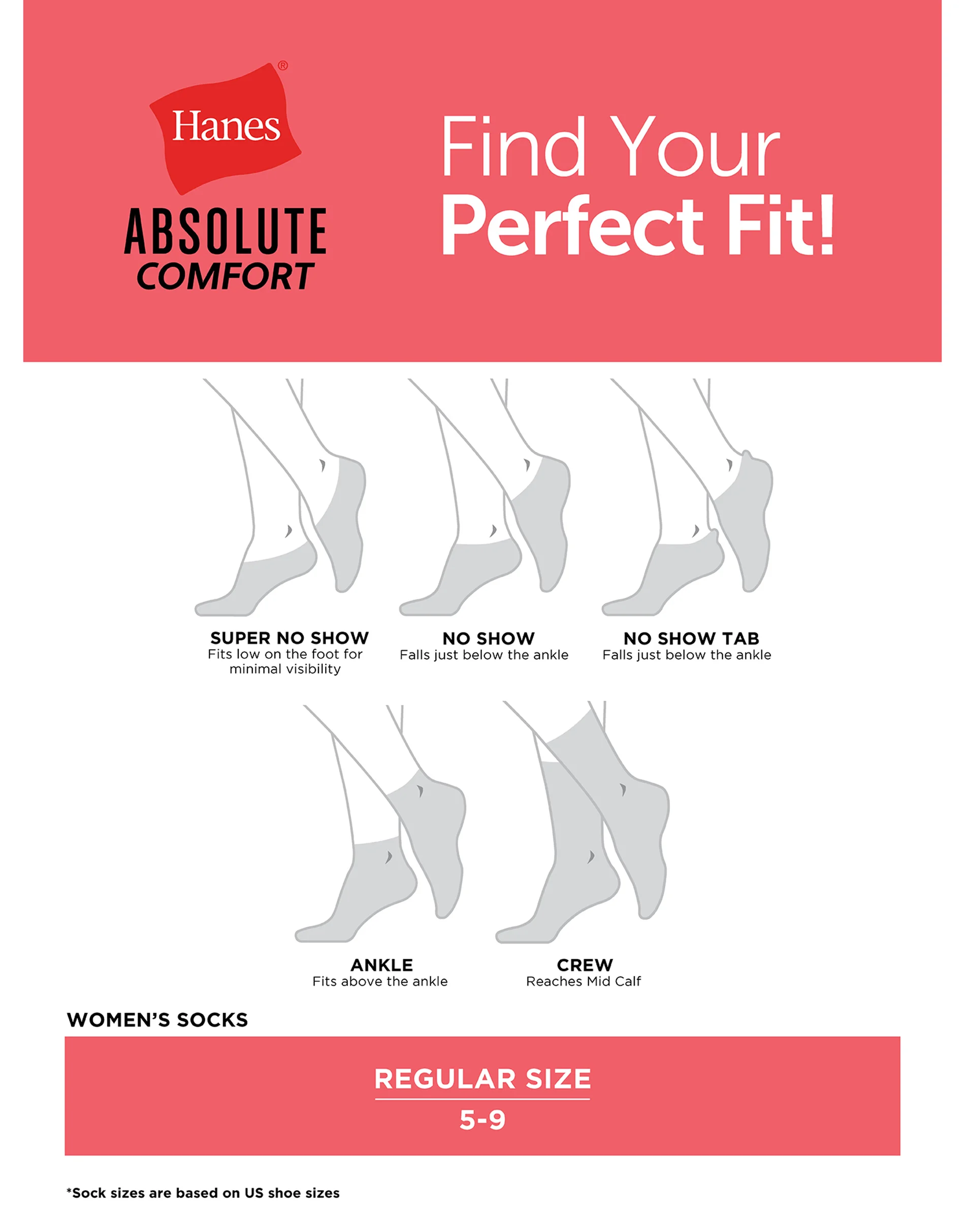 Hanes Absolute Comfort Women's Ankle Socks Pack, 4-Pairs #HWACA4